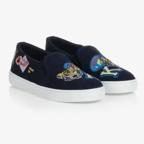 Teen Boys Blue Tiger Trainers