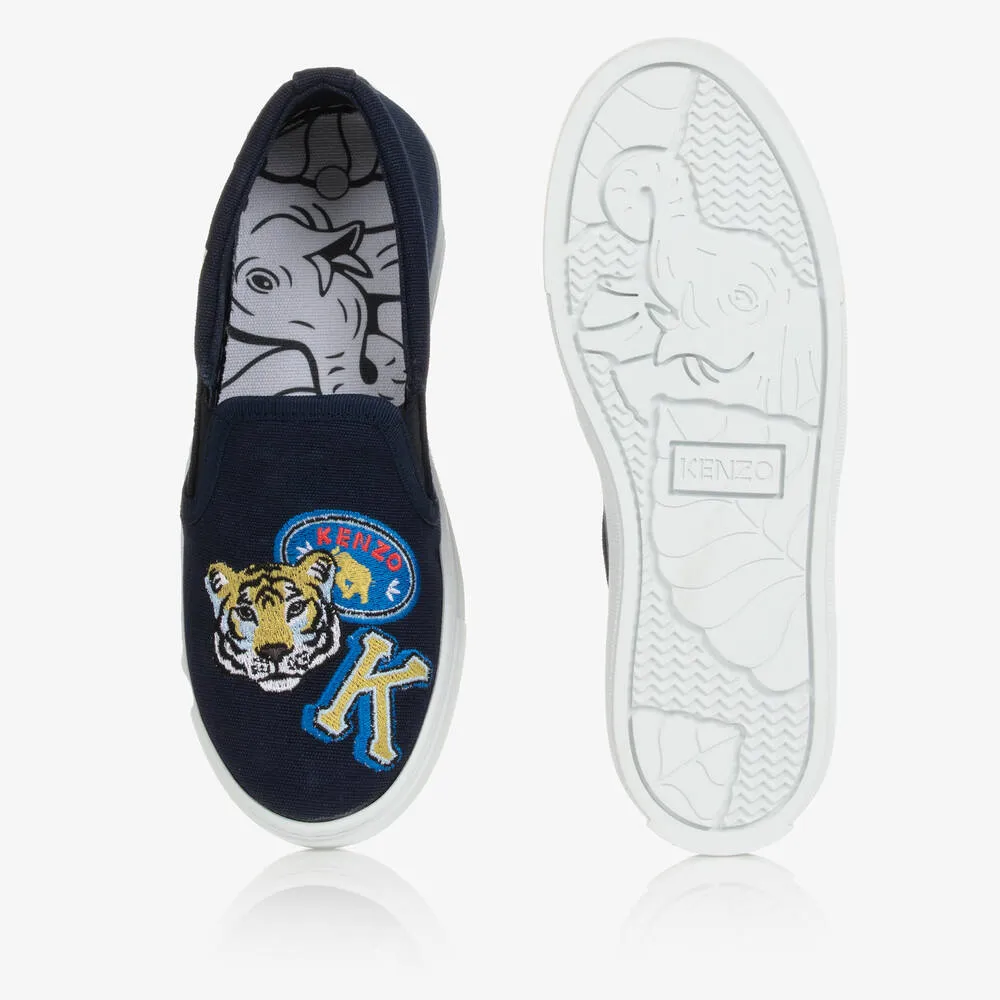 Teen Boys Blue Tiger Trainers