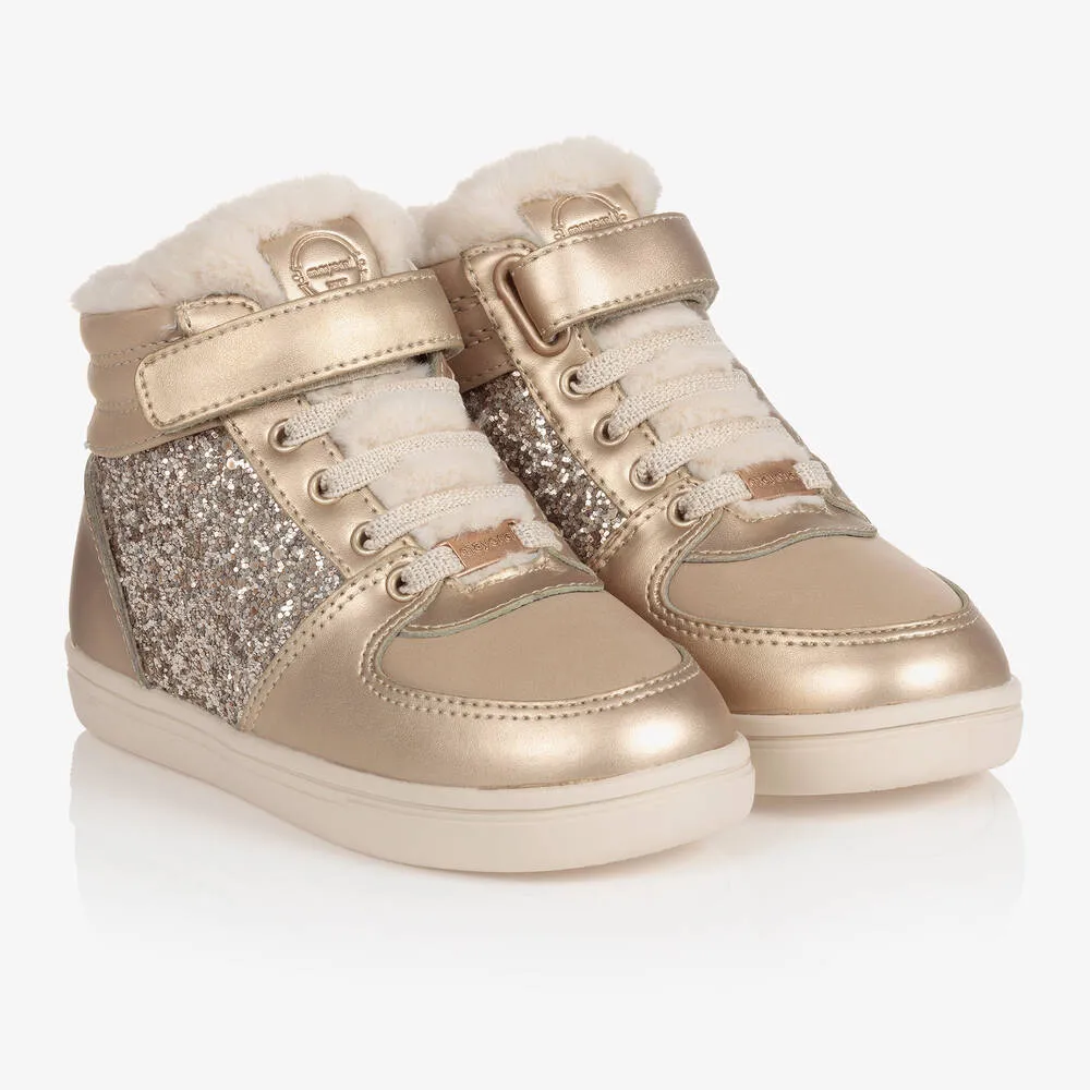 Teen Girls Gold Trainers