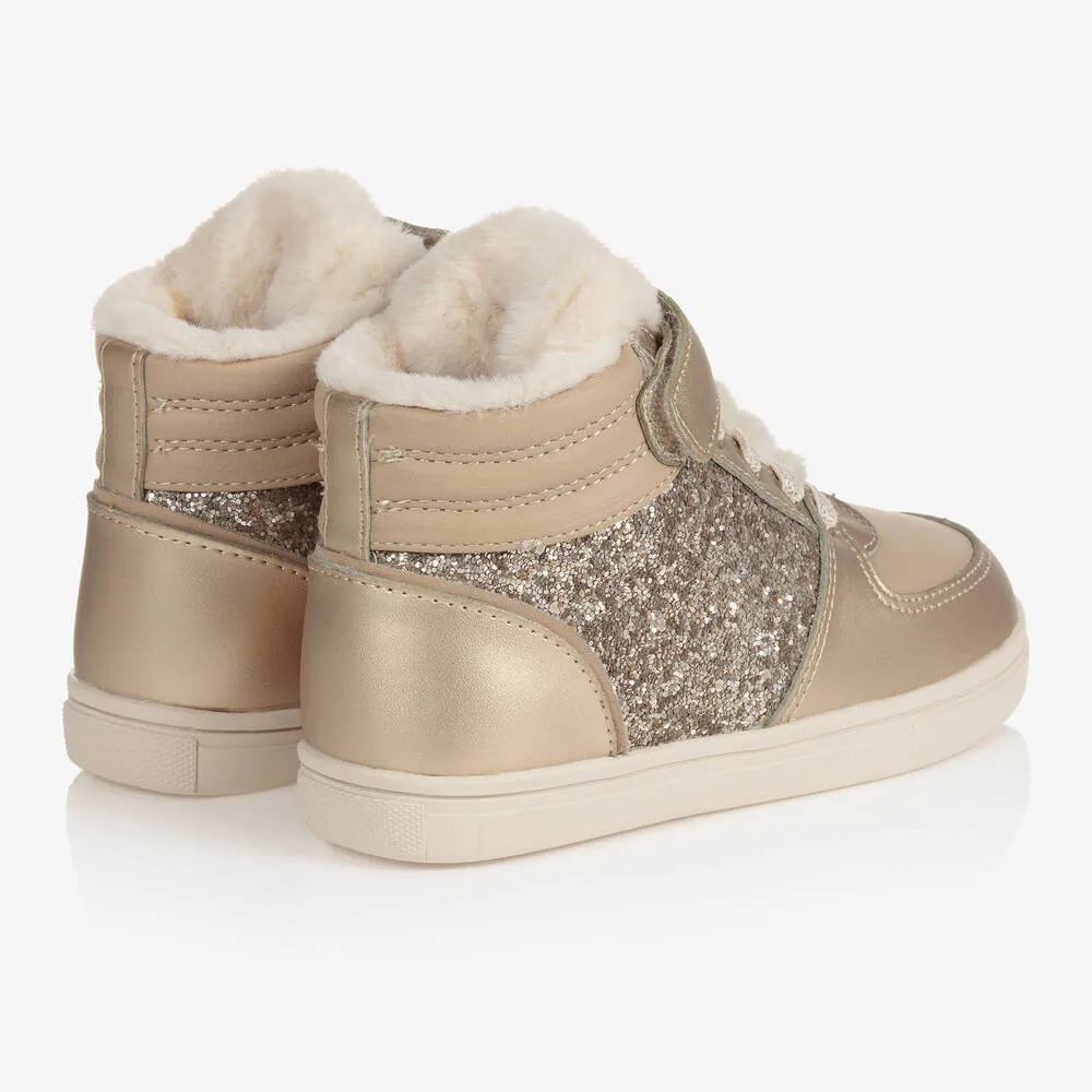 Teen Girls Gold Trainers