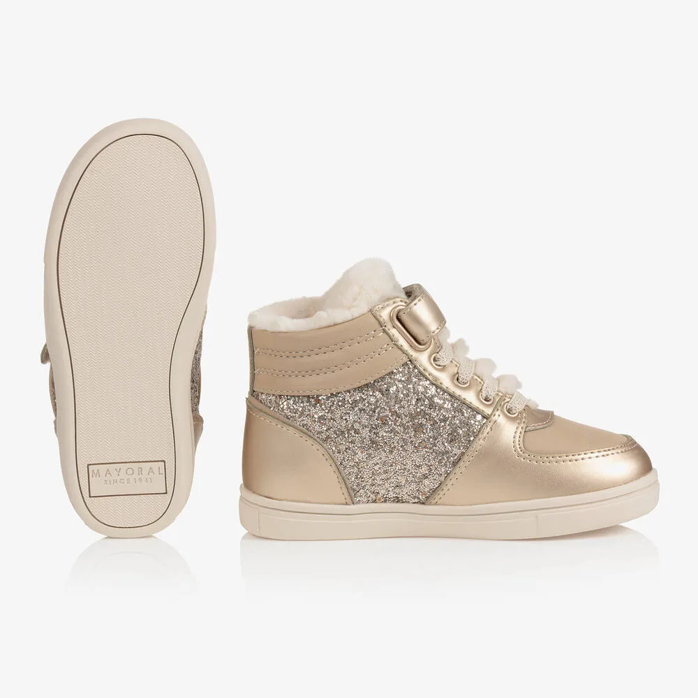 Teen Girls Gold Trainers