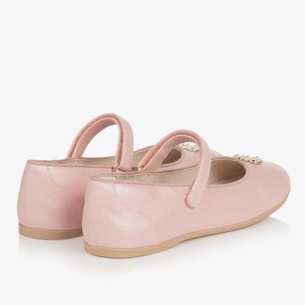 Teen Girls Pink Faux Leather Pumps