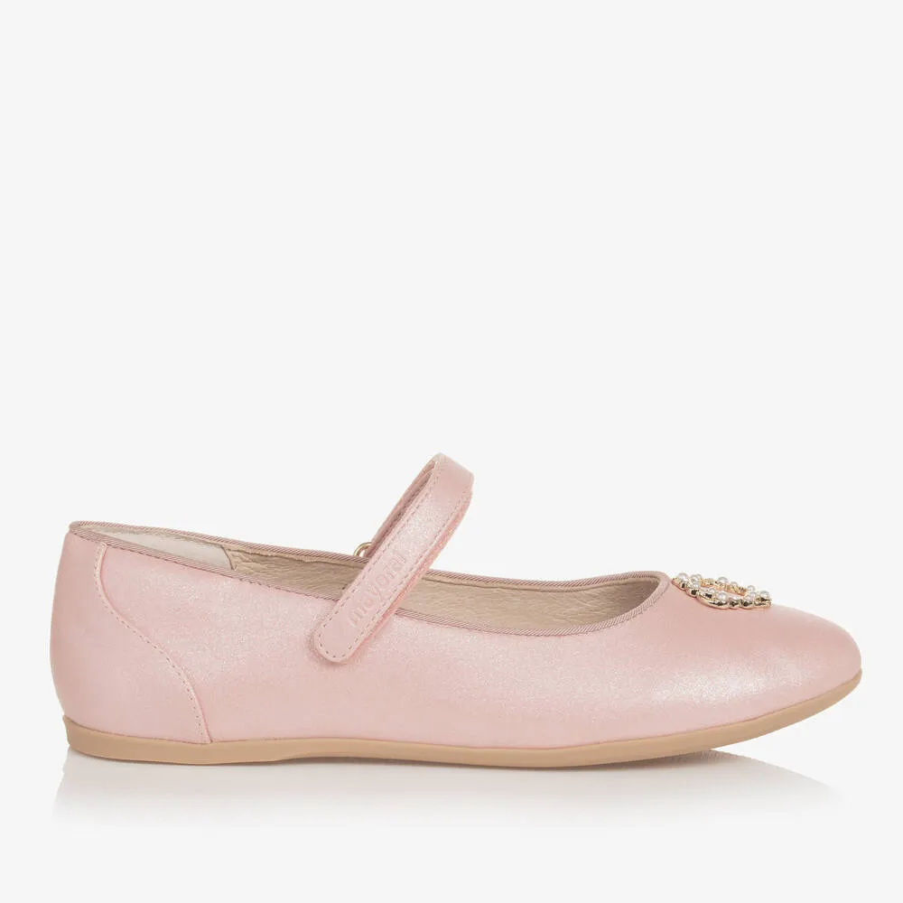 Teen Girls Pink Faux Leather Pumps