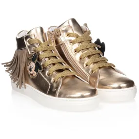 Teen Gold High-Top Trainers