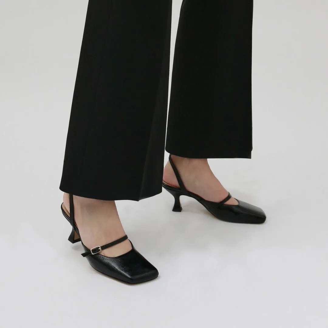 TERESA -  Black Patent Leather Pumps