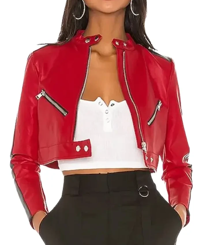 Cropped Racer Leather Jacket - William Jacket