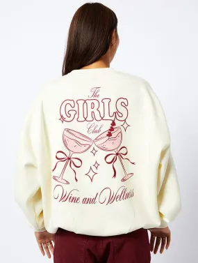 The Girls Club Sweatshirt in Cream