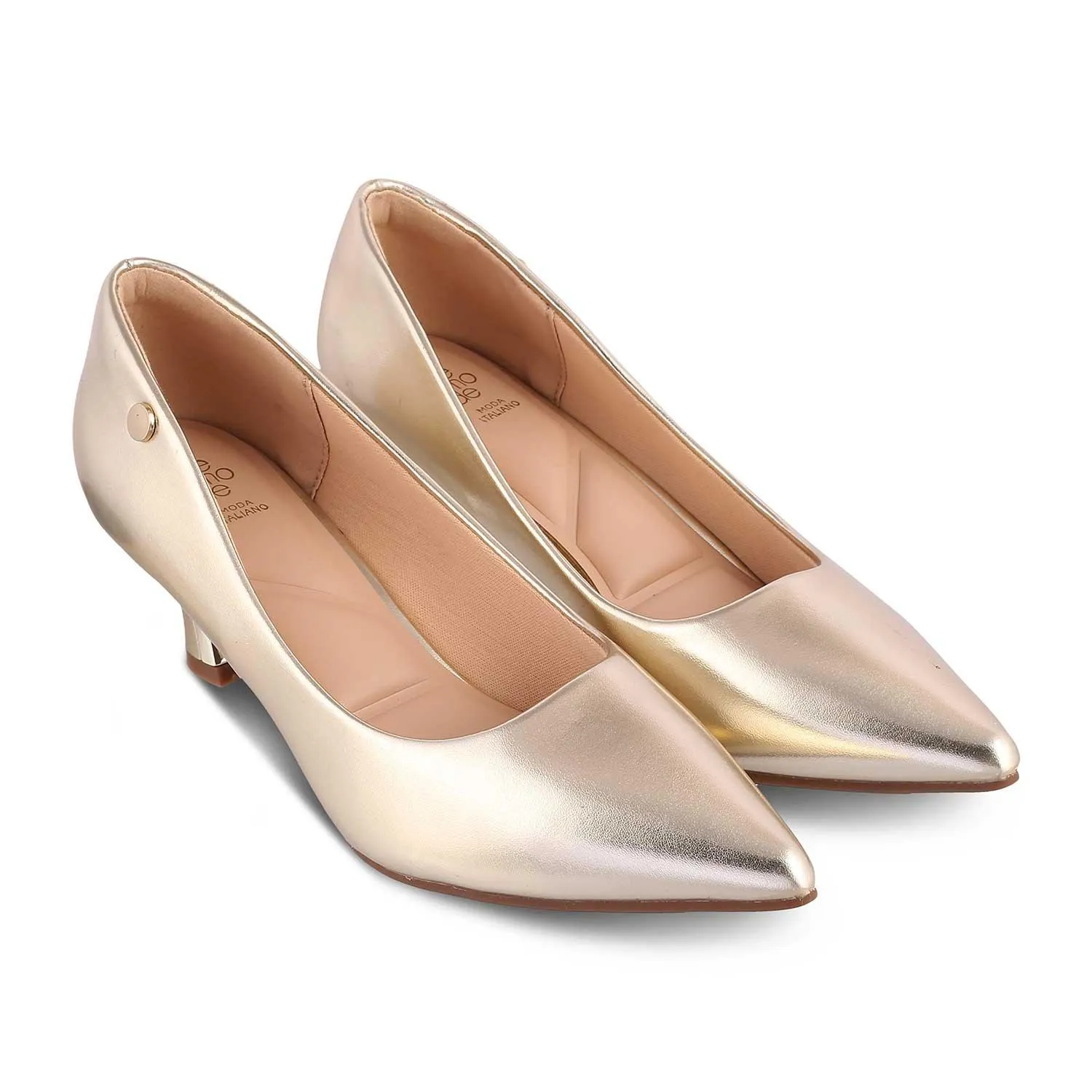 The Hanger Gold Women's Dress Pumps Tresmode