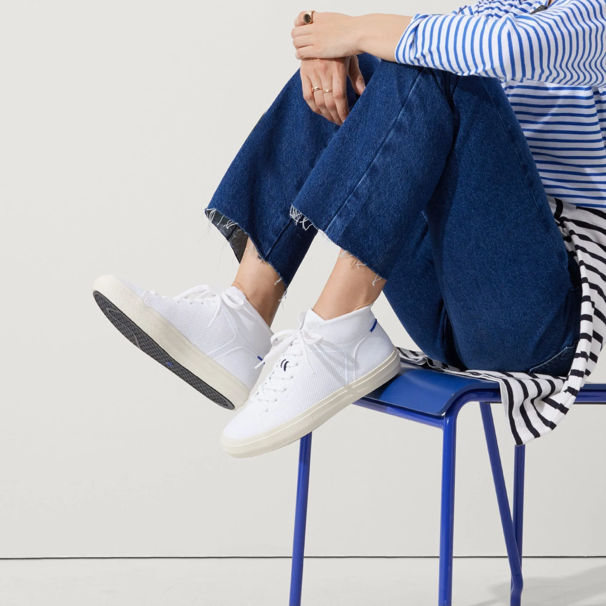 The Women's High Top Sneaker in Bright White