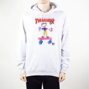 Thrasher Kid Cover Hoodie - Grey exclusive at Remix