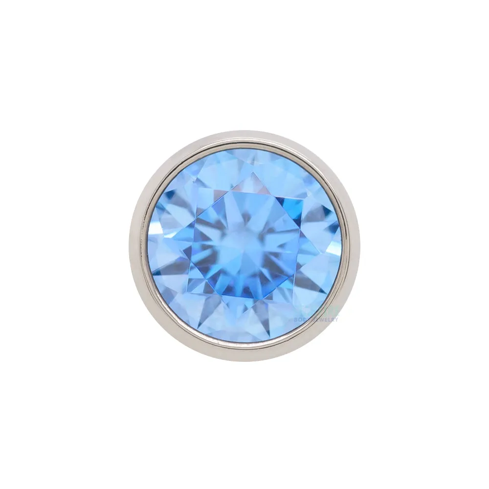 threadless: 2.5mm Bezel-Set Brilliant-Cut Gem End