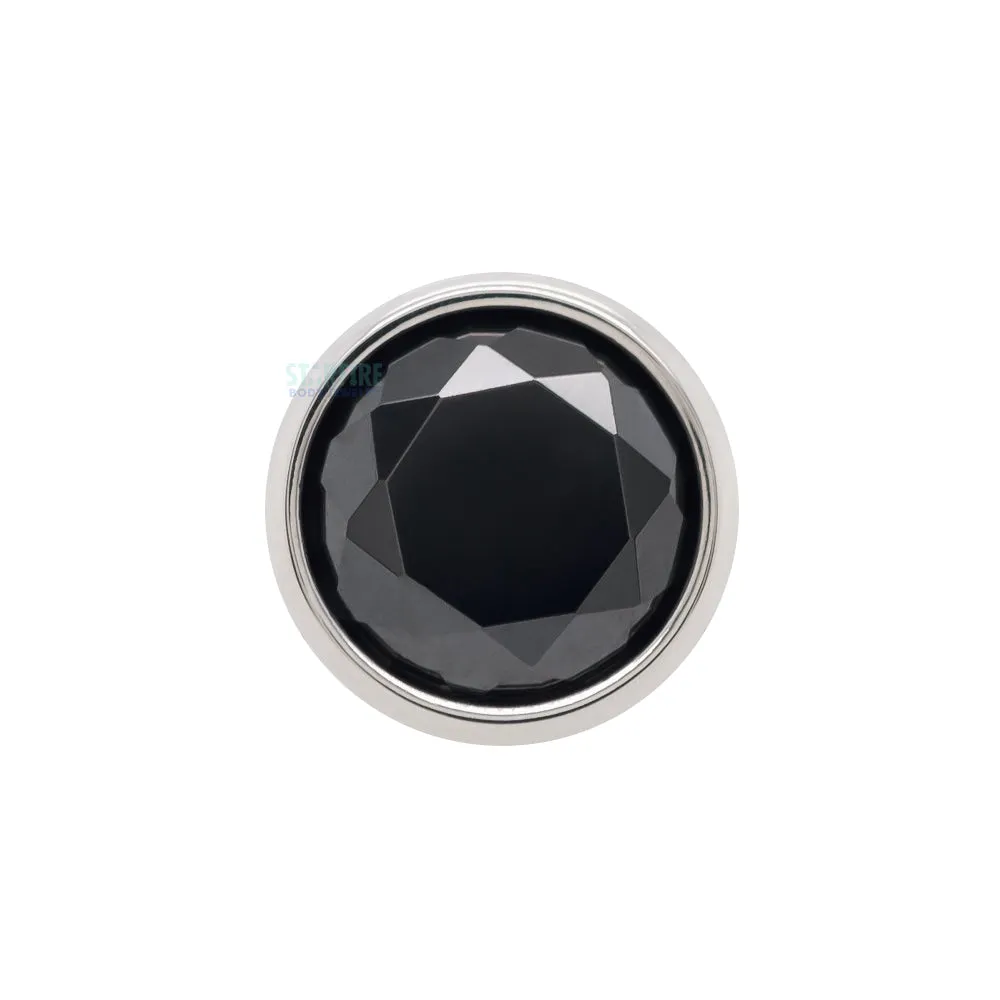 threadless: 2.5mm Bezel-Set Brilliant-Cut Gem End