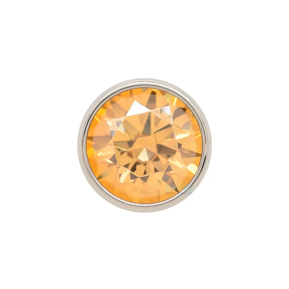 threadless: 2.5mm Bezel-Set Brilliant-Cut Gem End