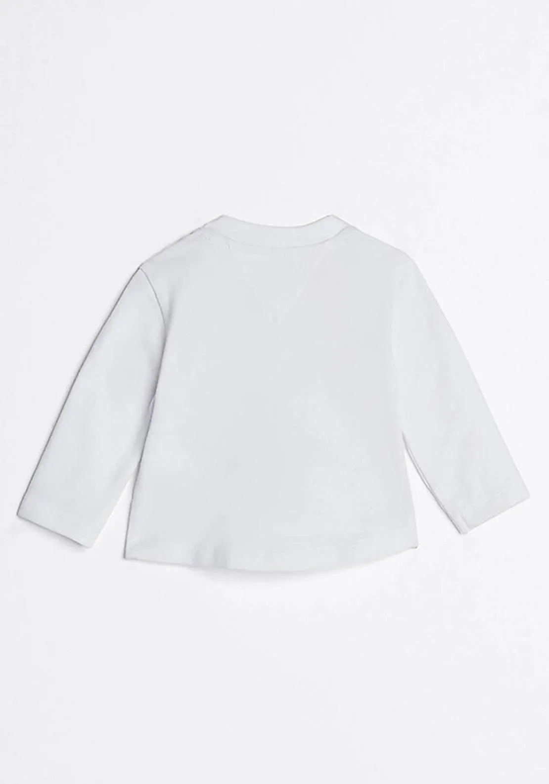 Tommy Hilfiger Baby Girl Logo Long Sleeve Top, White