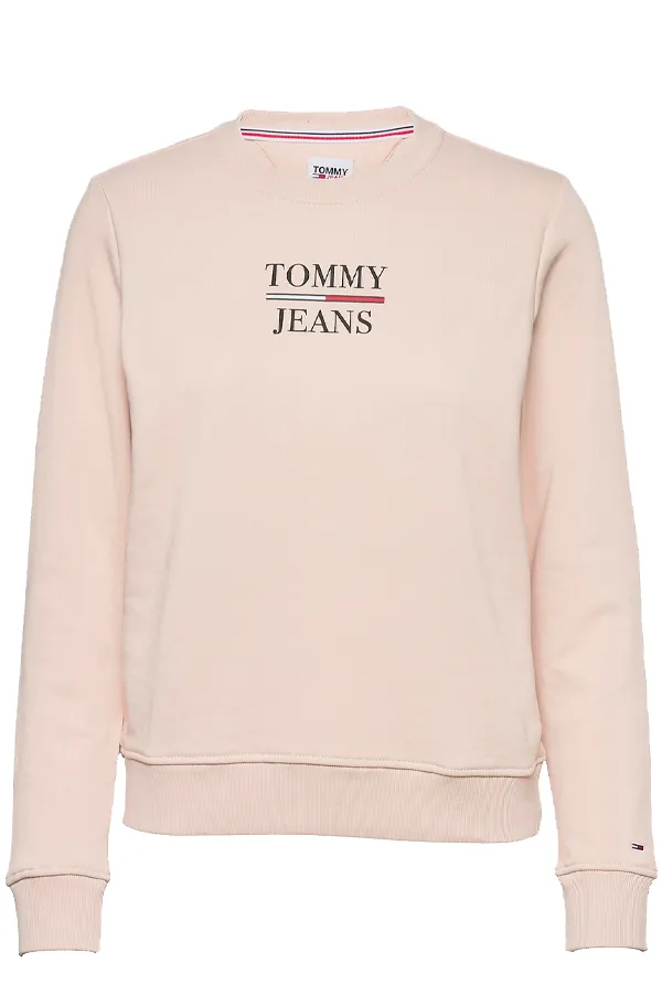 Tommy Hilfiger Ladies Beige Sweatshirt with Middle Logo