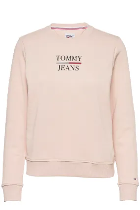 Tommy Hilfiger Ladies Beige Sweatshirt with Middle Logo