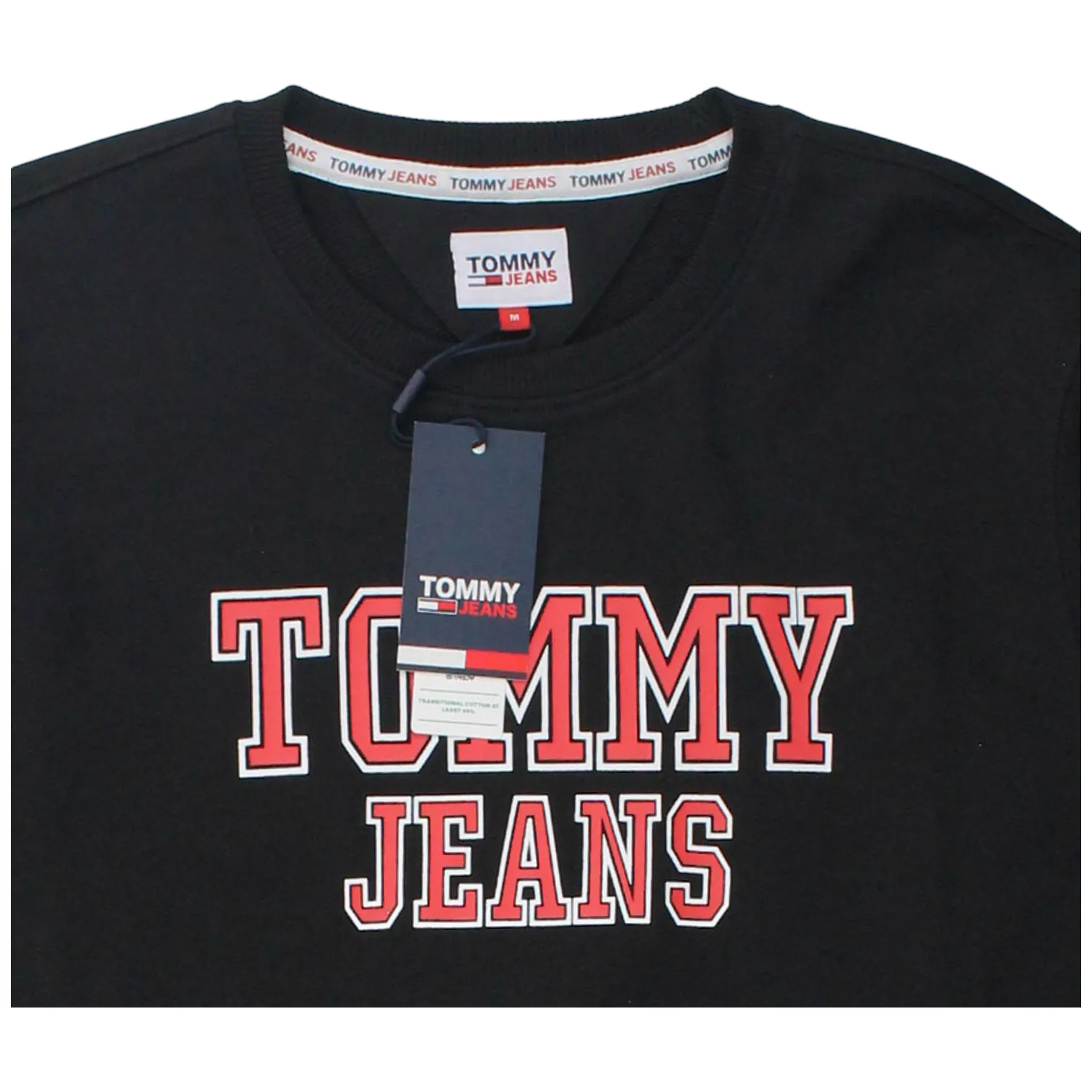 Tommy Jeans Black Graphic Crew Sweatshirt