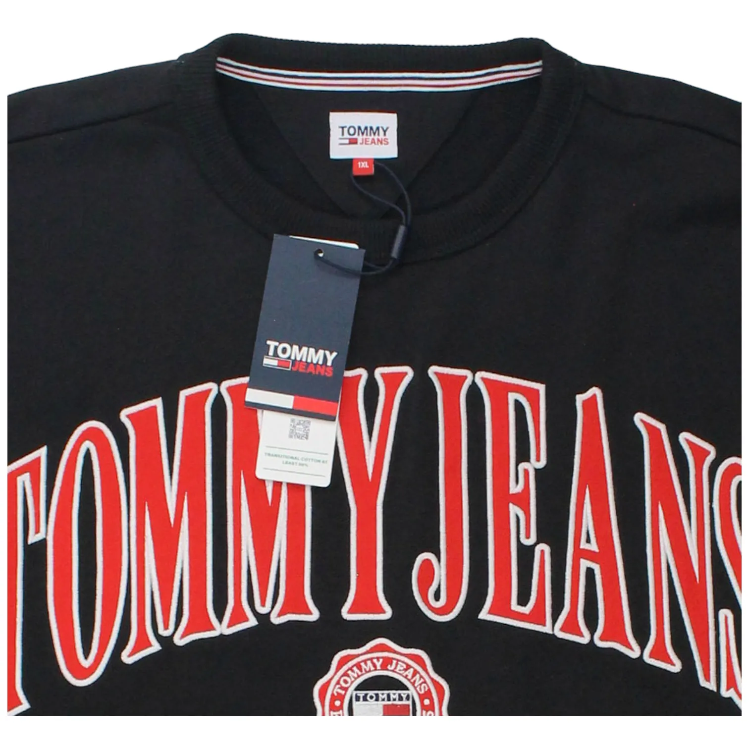 Tommy Jeans Black Varsity Crew Sweatshirt