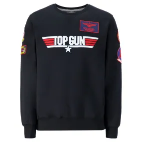 Black Unisex Logo Sweatshirt with TOP GUN