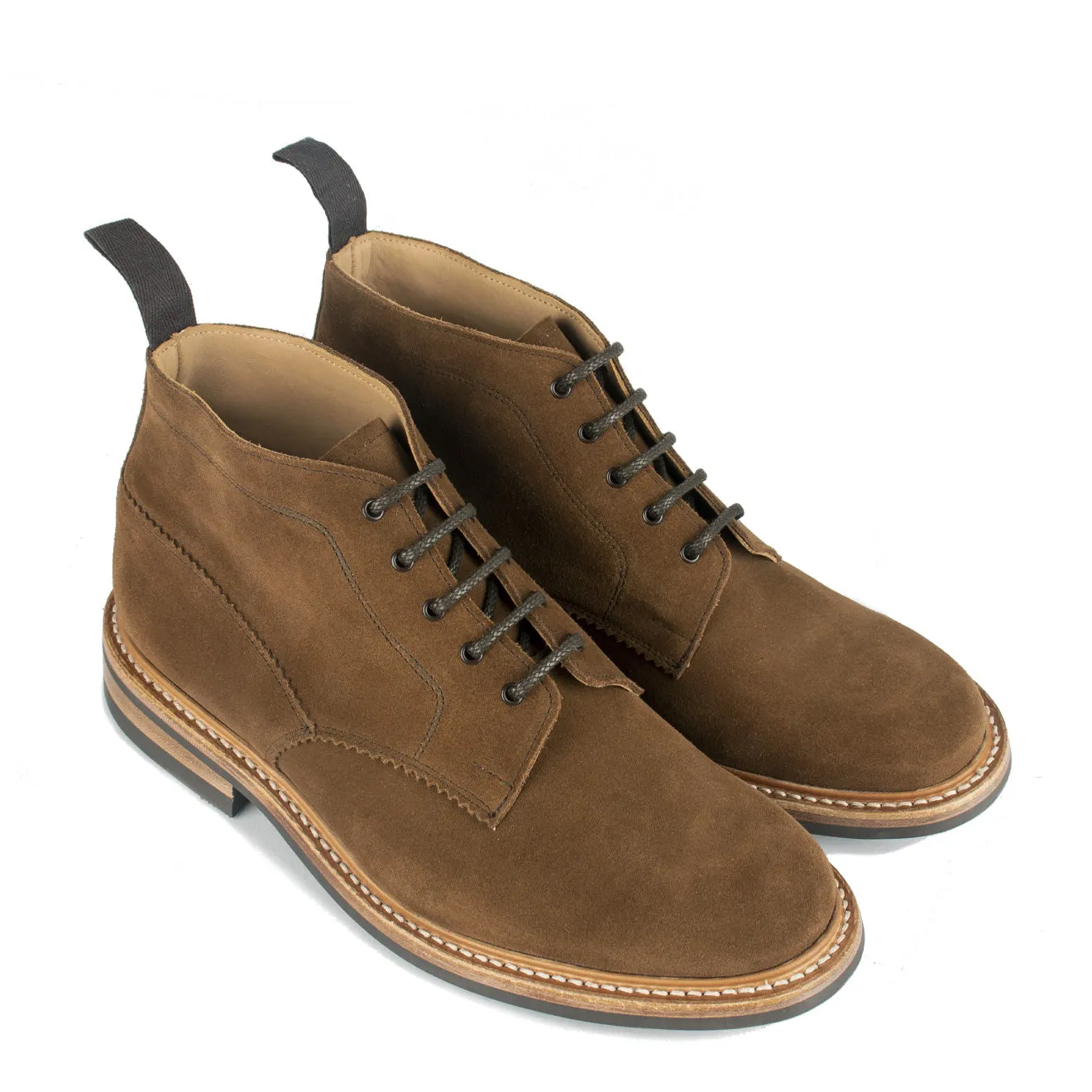 Trickers Evedon Chukka Boot Snuff - Premium Trickers Evedon Chukka Boot in Snuff Suede