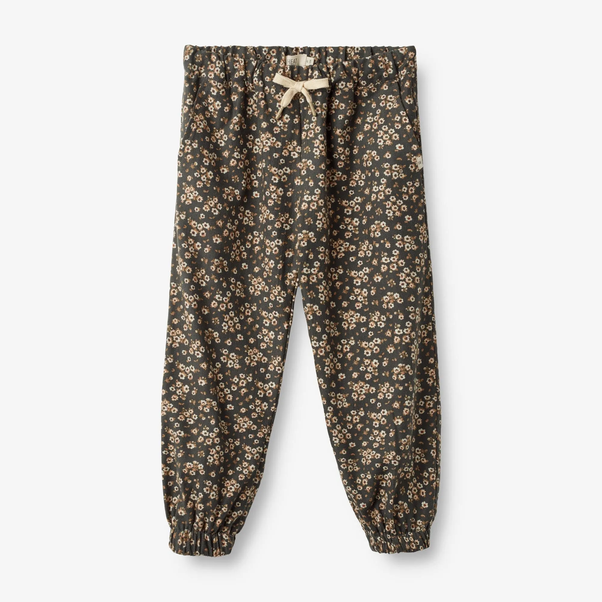 Trousers Shilla - black coal flowers