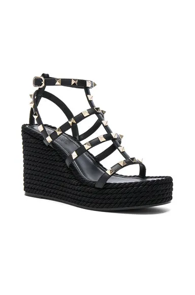 Valentino Garavani Rockstud Espadrille Wedges