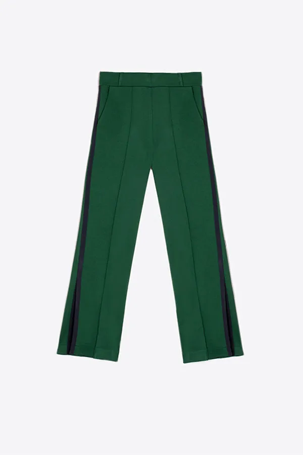 Vilagallo CATALINA GREEN STRETCH STRUCTURE TROUSERS