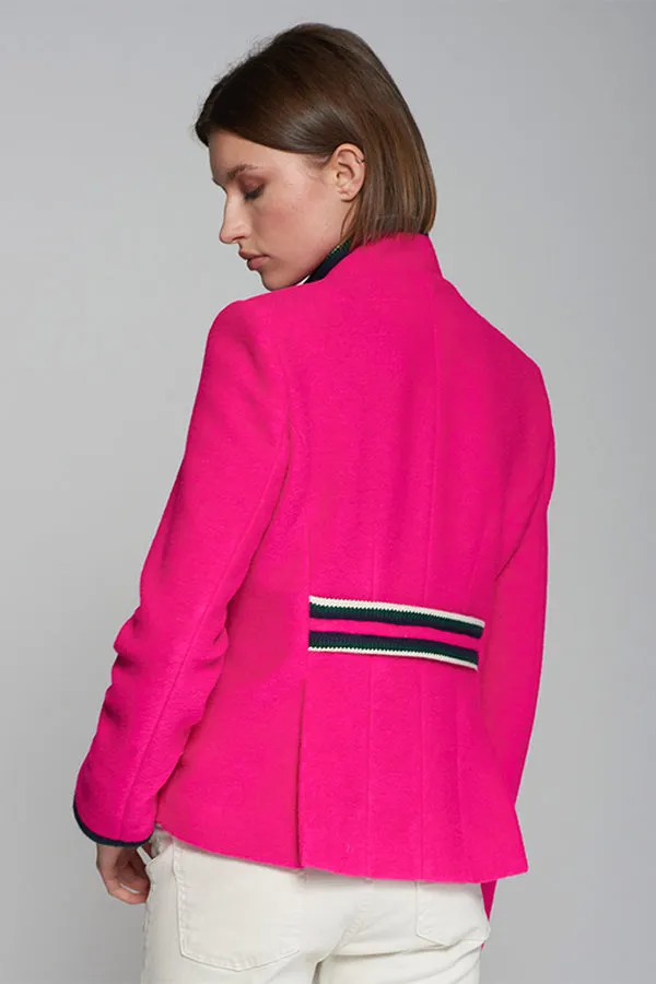 Vilagallo DOROTHEA FUSCHIA NAVY TRIMMED JACKET