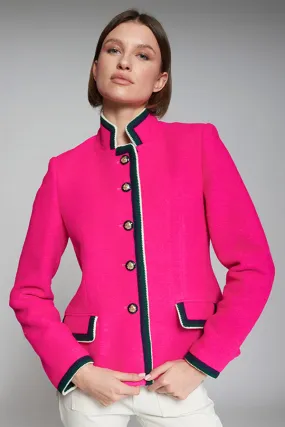 Vilagallo DOROTHEA FUSCHIA NAVY TRIMMED JACKET