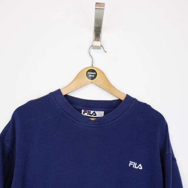 Vintage Fila Spellout Sweatshirt Large