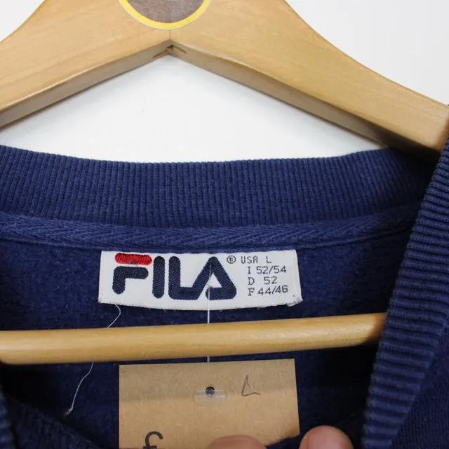 Vintage Fila Spellout Sweatshirt Large