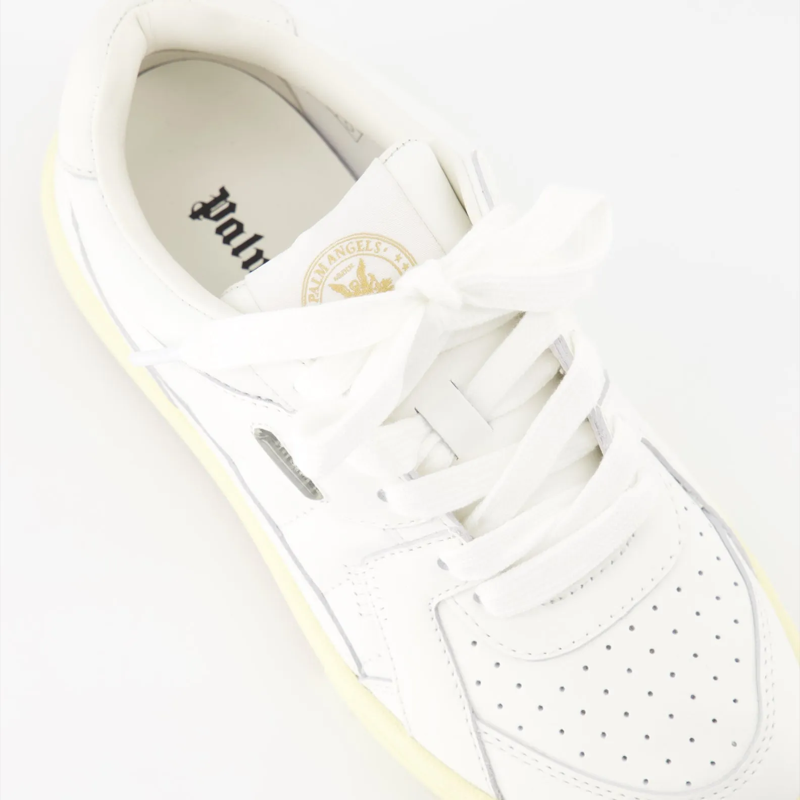 White Leather Sneakers Palm University