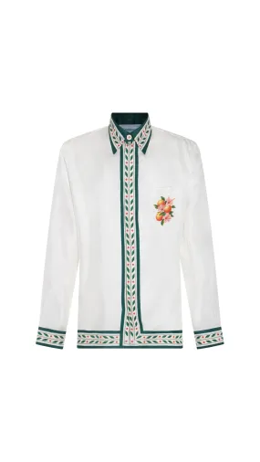 White Oranges Floral Shirt