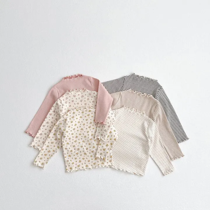 Wholesale Striped Flower Polka Dot Tops for Baby Girls #23113071