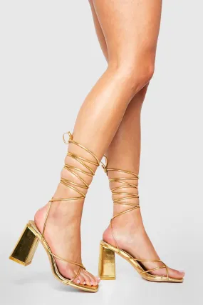 Wide Width Basic Wrap Up Block Heels