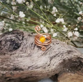 Wire Wrapped Citrine Ring by Island Girl Art