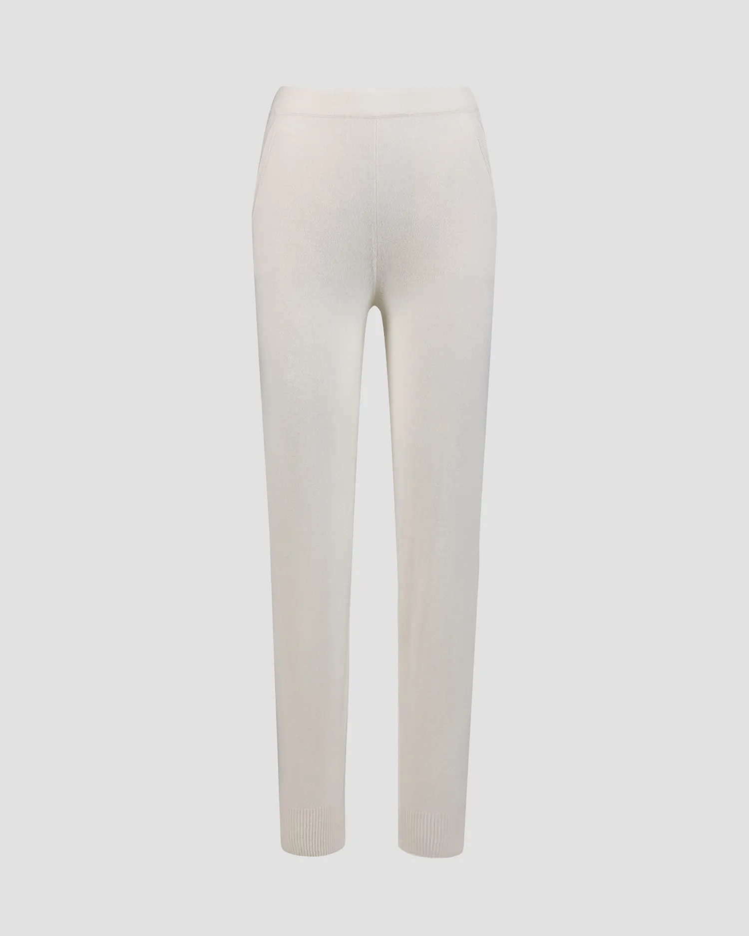 Women's white cashmere trousers Allude 11117-40