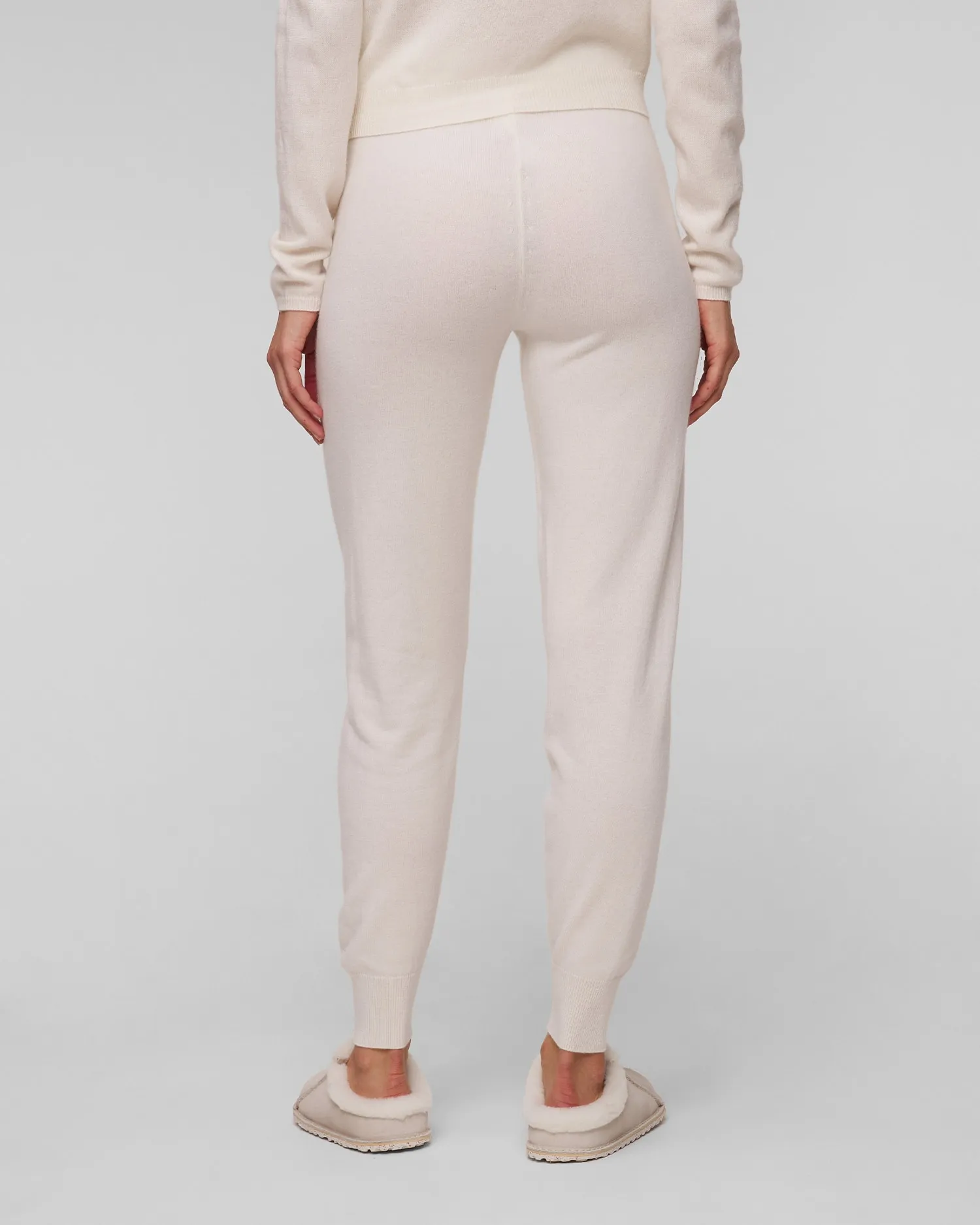 Women's white cashmere trousers Allude 11117-40