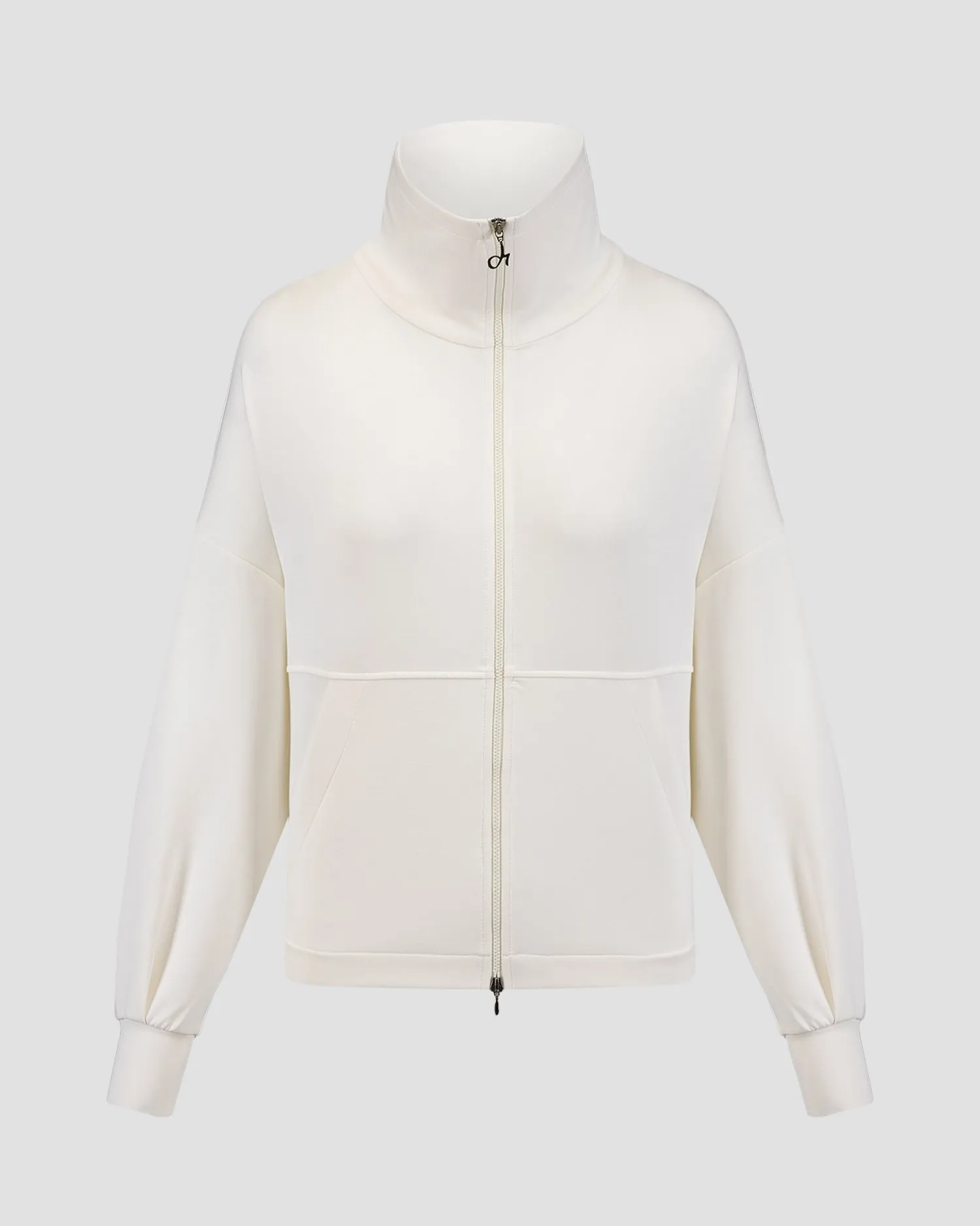 Women's white zip-up sweatshirt Deha D12013-18001