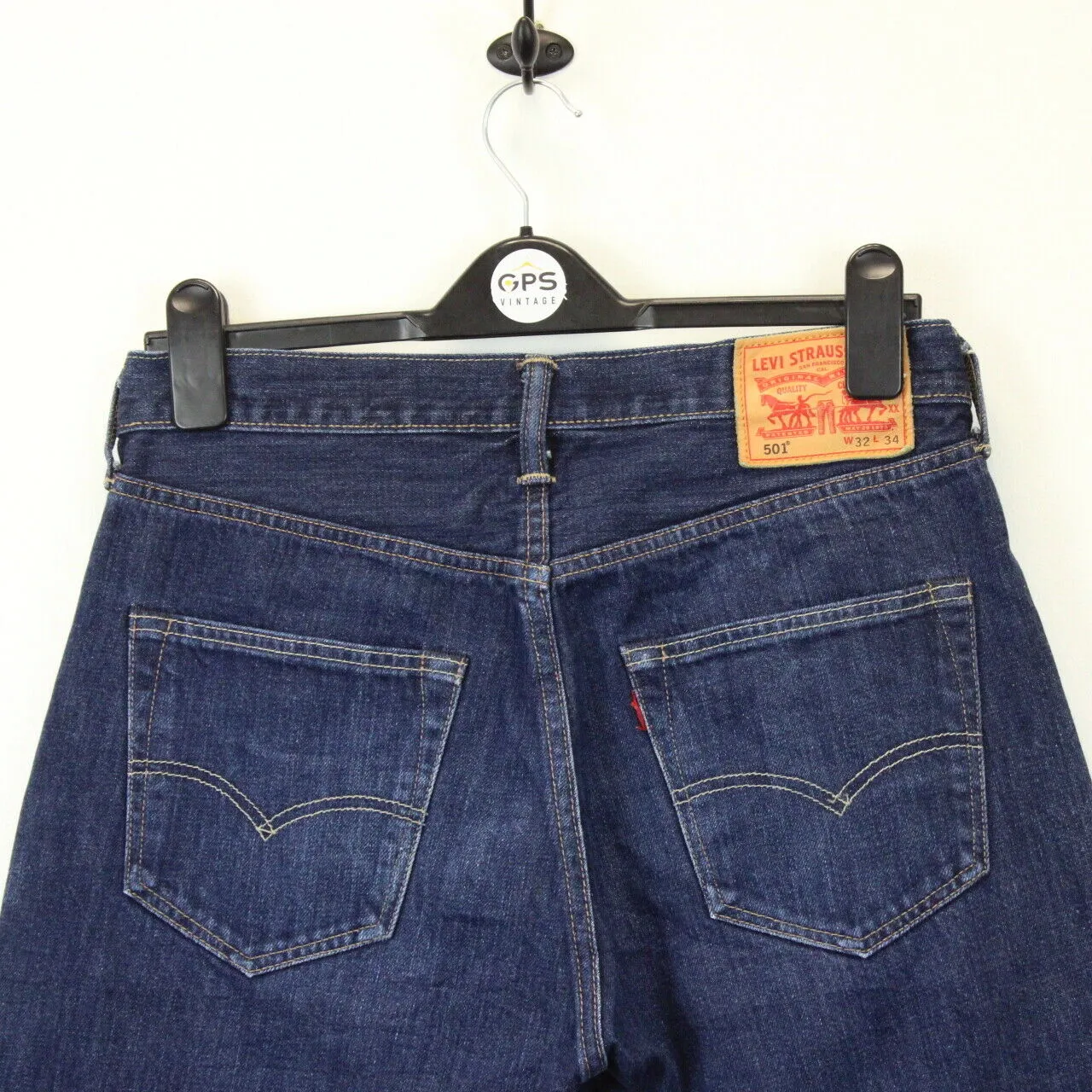 Womens LEVIS 501 Jeans Dark Blue | W32 L26