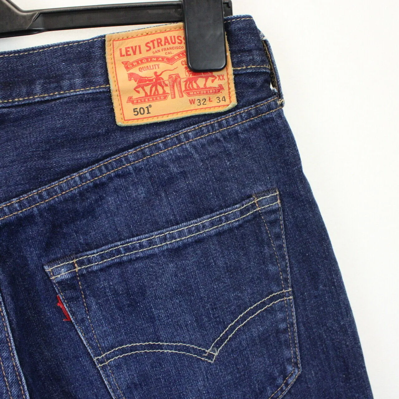 Womens LEVIS 501 Jeans Dark Blue | W32 L26