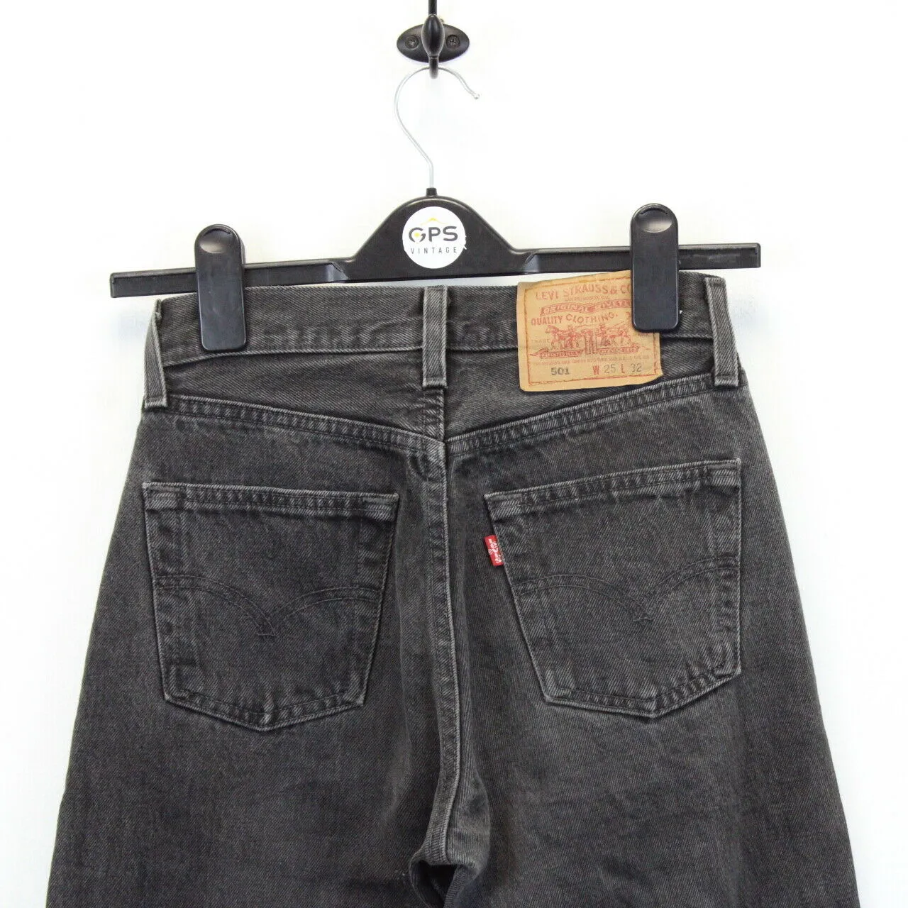 Womens LEVIS 501 Jeans Grey Charcoal | W26 L32