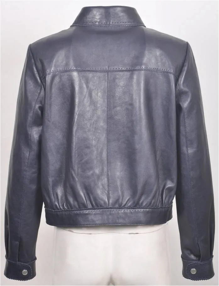 Women's Short Leather Jacket