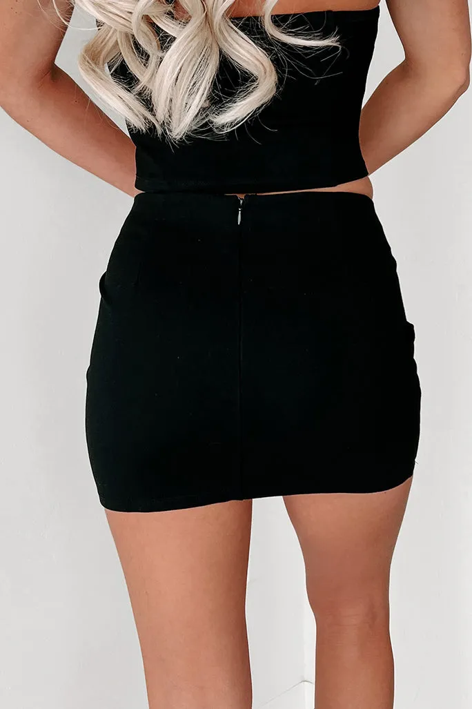 Your It Girl Two Piece Skirt Set (Black)