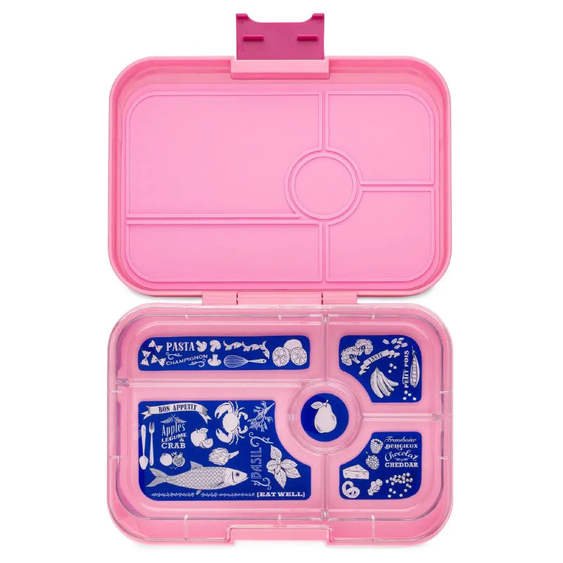 Yumbox Tapas 5C - Capri Pink/Bon Appetit Tray - Healthy Bento Lunch Box for Adults