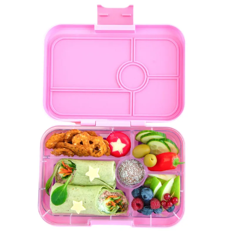 Yumbox Tapas 5C - Capri Pink/Bon Appetit Tray - Healthy Bento Lunch Box for Adults