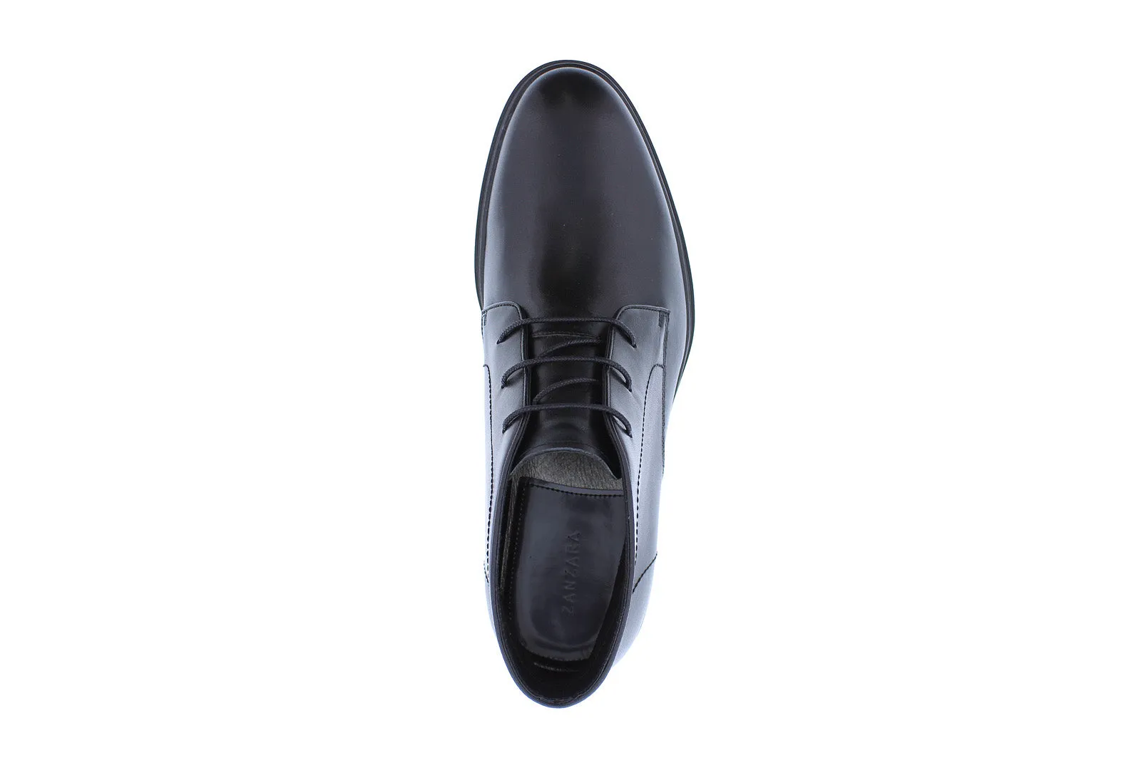 Zanzara Black Leather Chukka Boots for Men - Style ZZ1745B